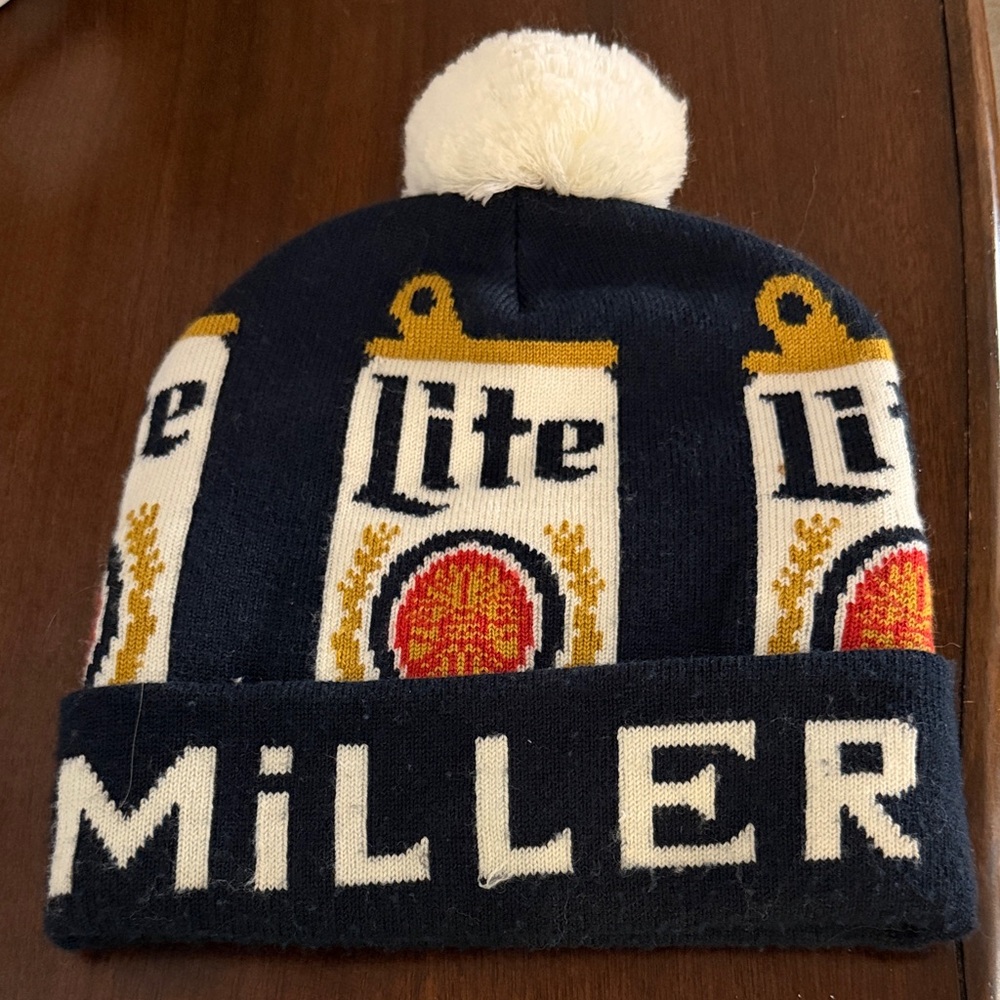 Vintage miller lite Pom hat